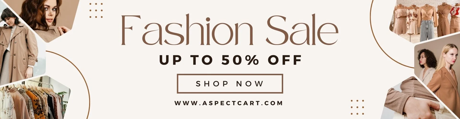 Banner Vânzare Îmbrăcăminte Modă într-un Magazin Online
